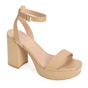 NEW! Nordstrom Anita Genuine Leather Block Heels - Size 10